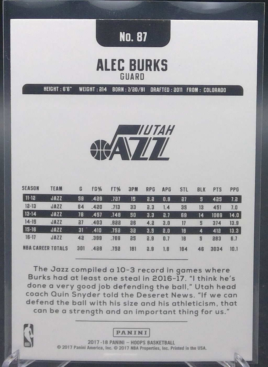 Alec Burks #87