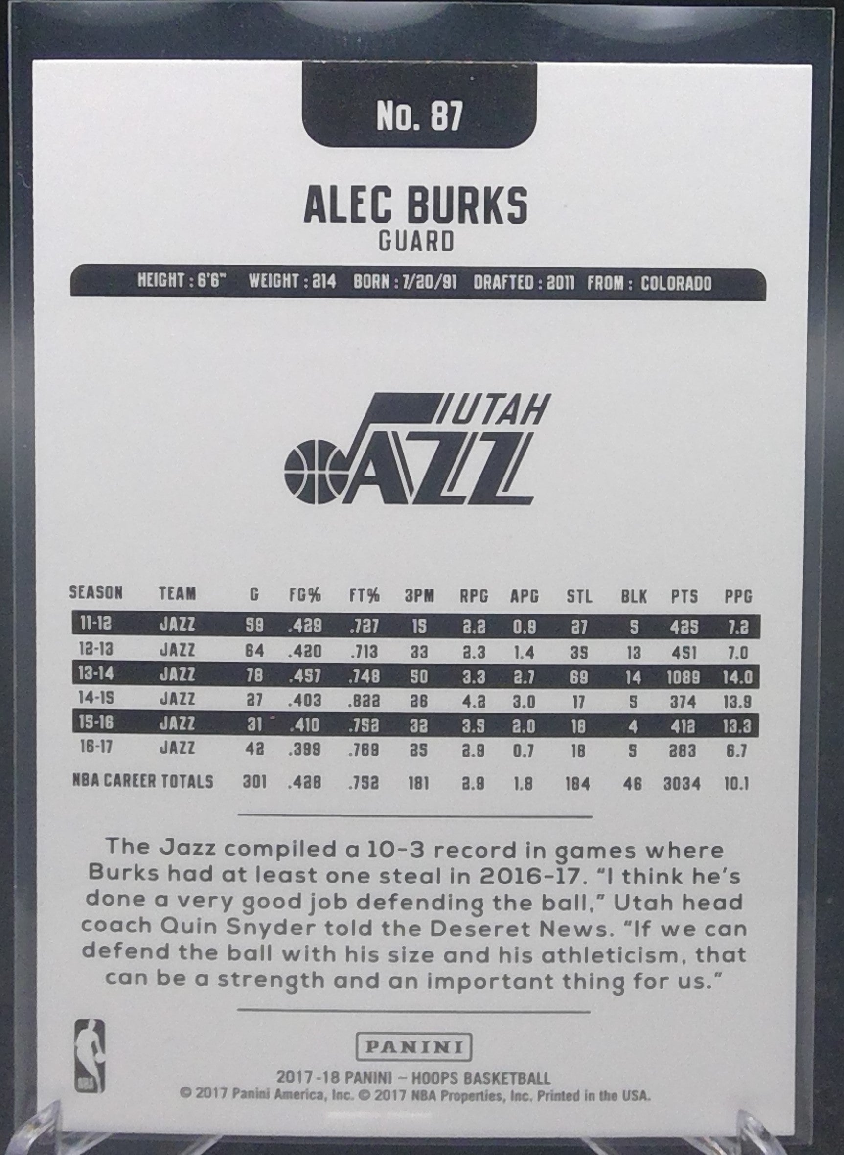 Alec Burks #87
