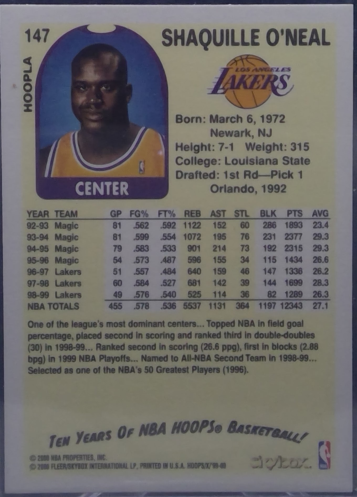 Shaquille O'Neal #147