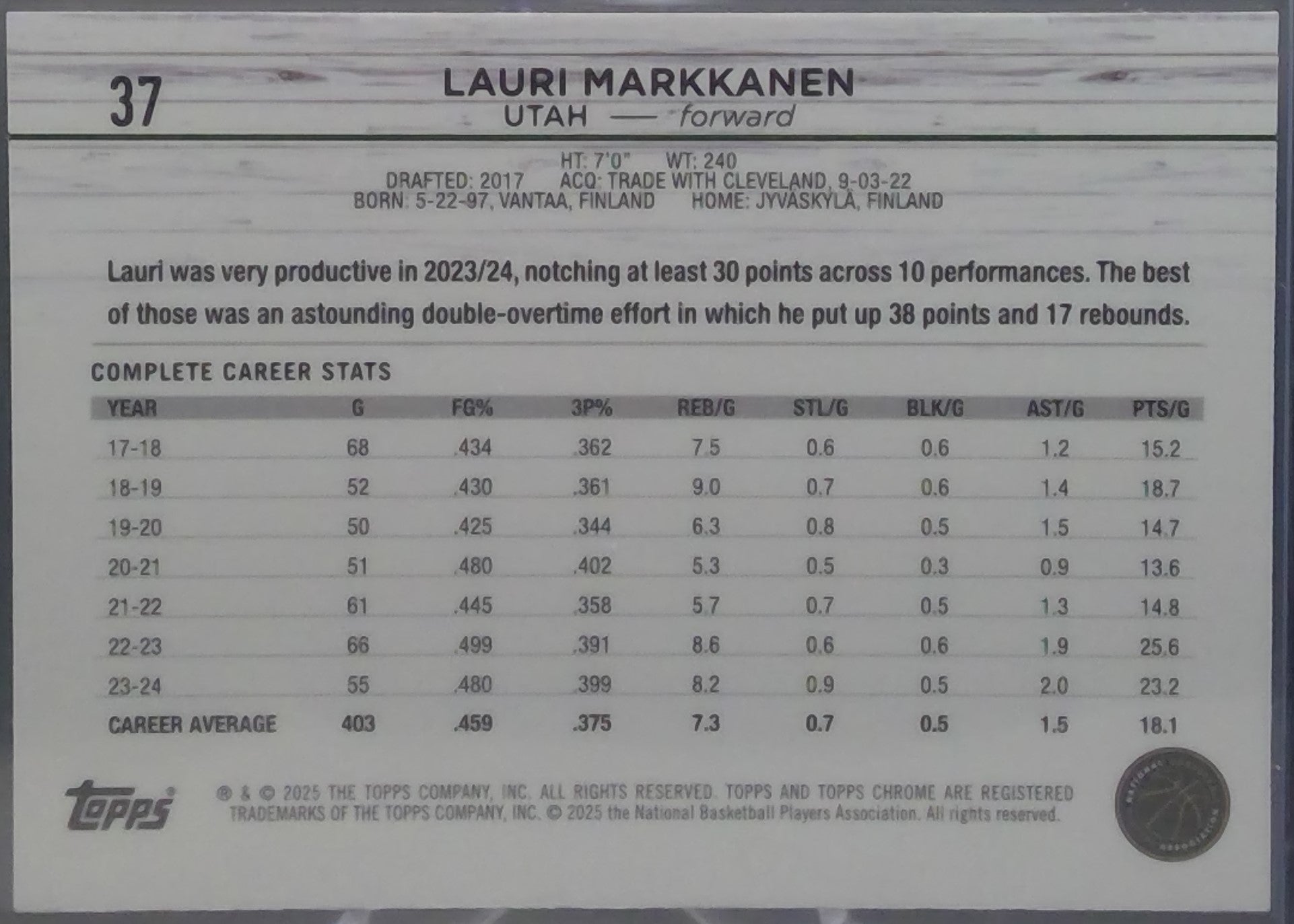 Lauri Markkanen #37