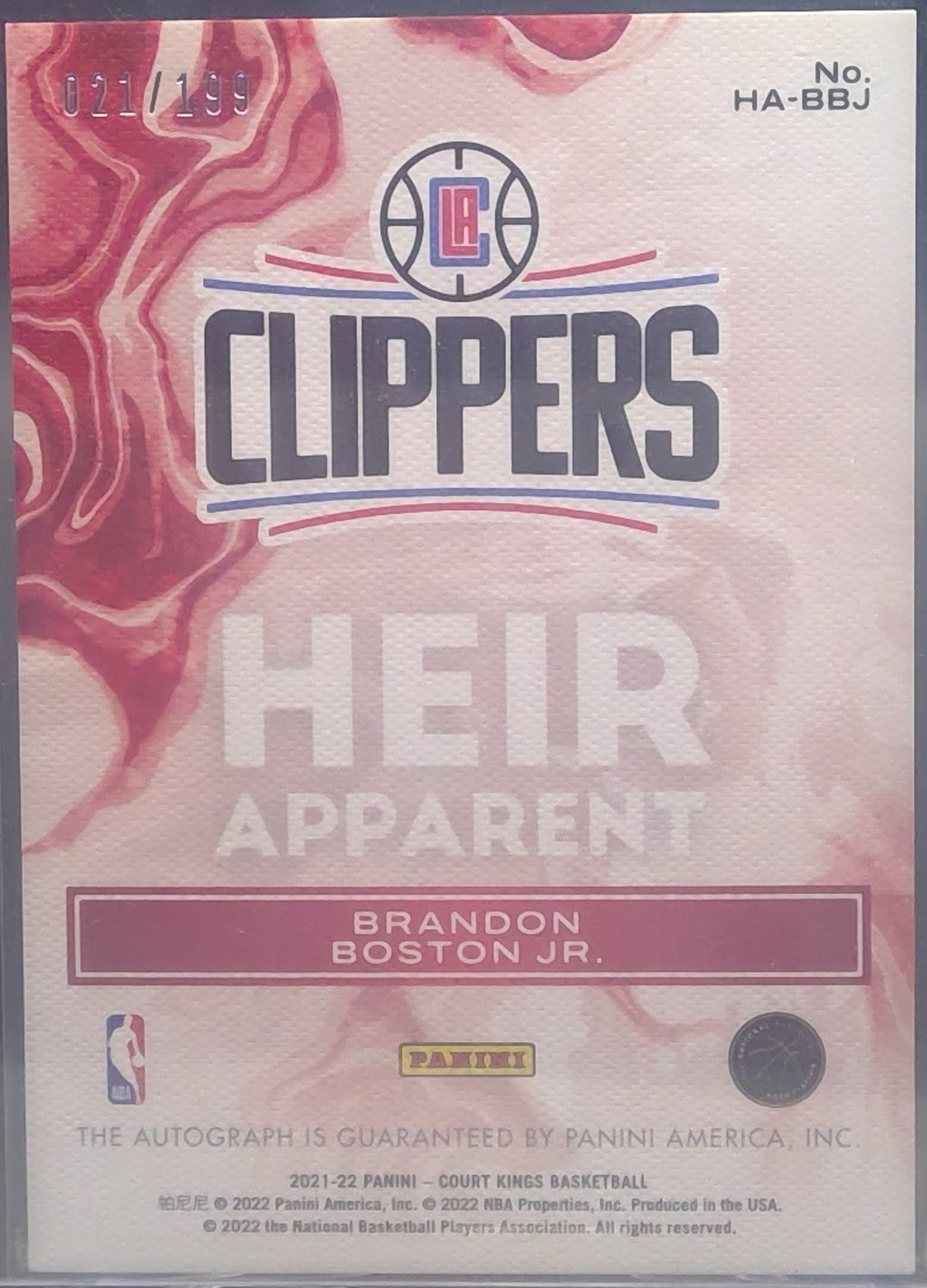 Brandon Boston Jr. #HA-BBJ