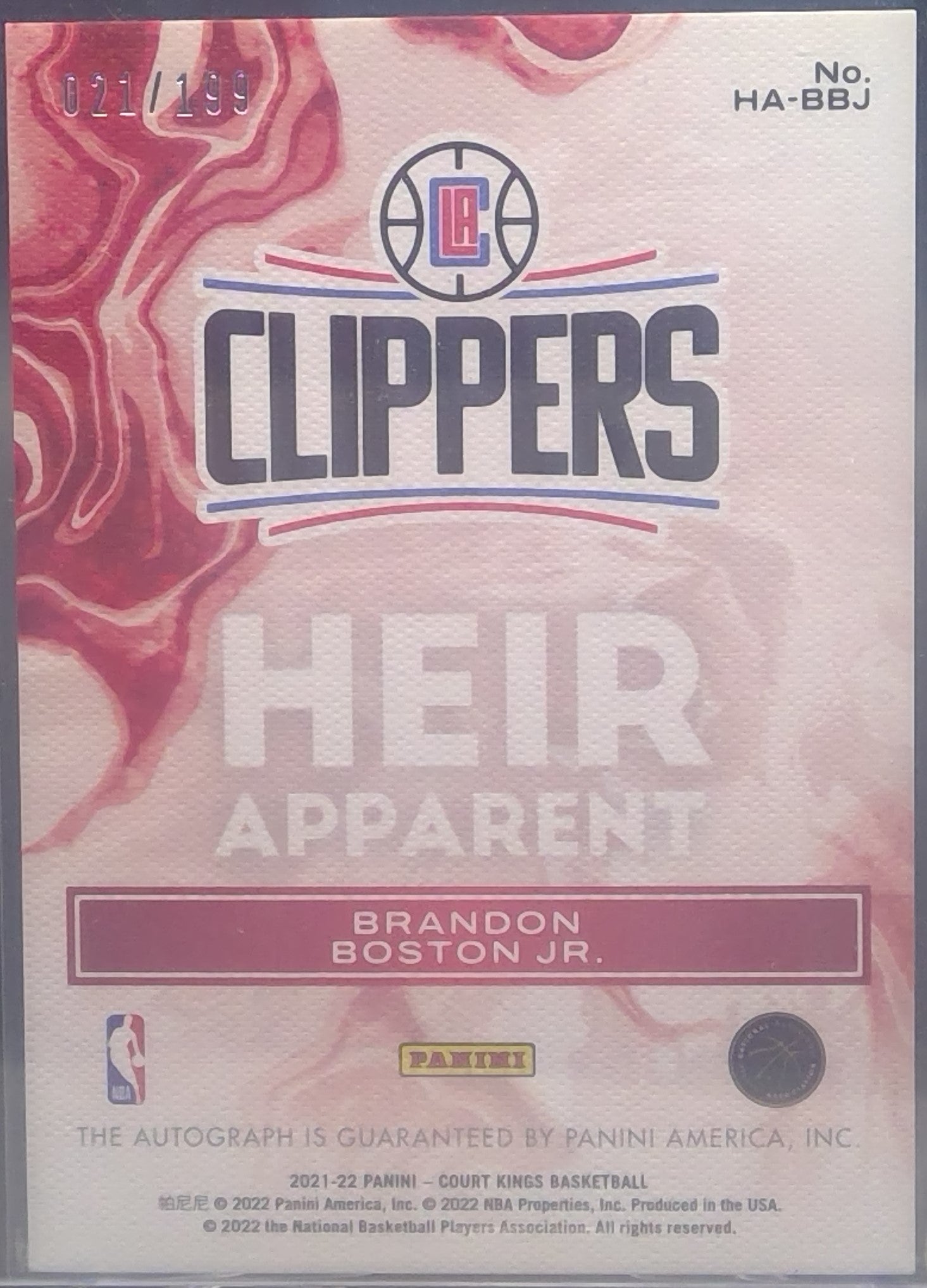 Brandon Boston Jr. #HA-BBJ