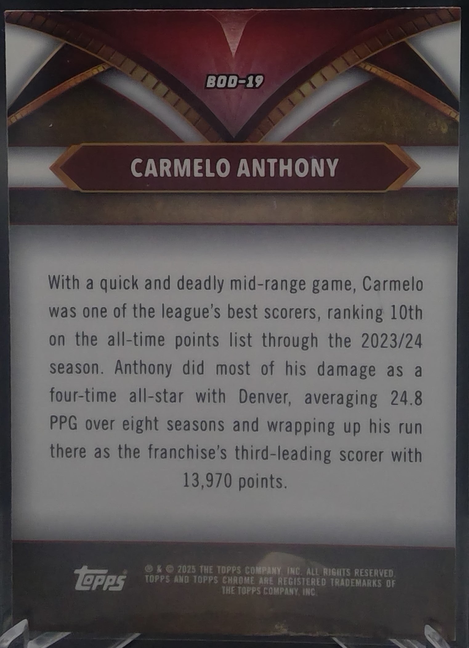 Carmelo Anthony #BOD-19