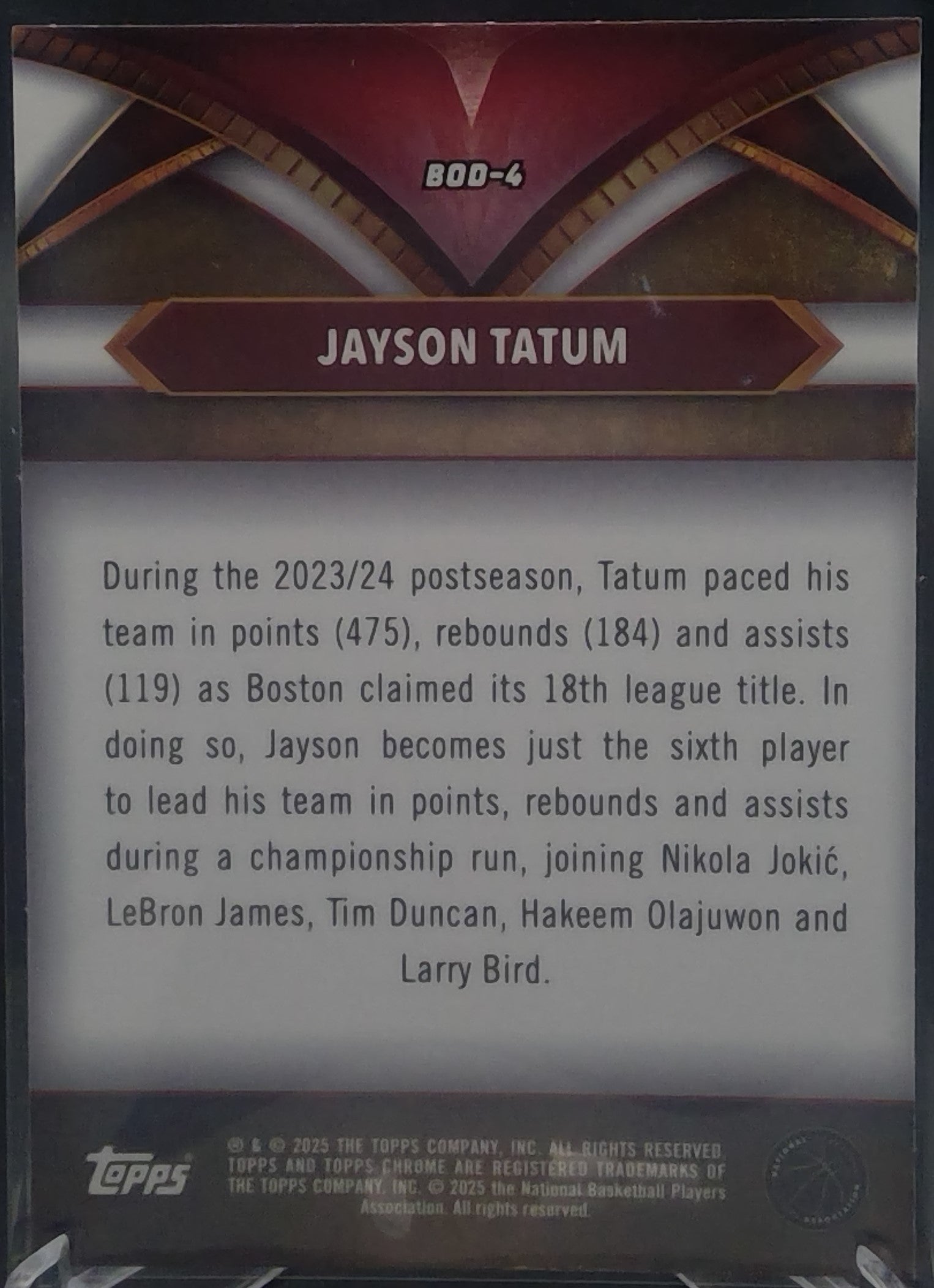 Jayson Tatum #BOD-4