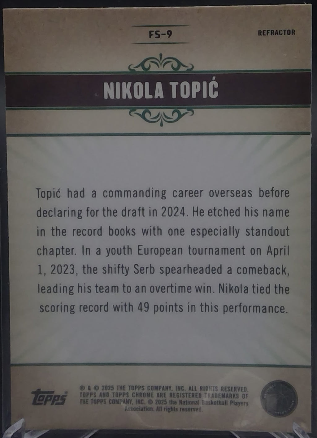 Nikola Topic #FS-9