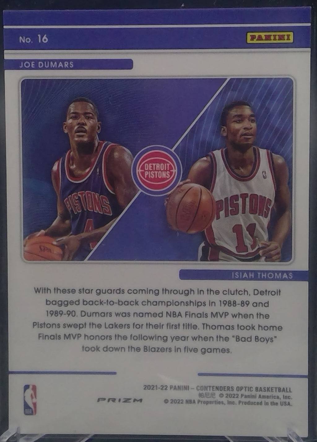 Joe Dumars, Isiah Thomas #16