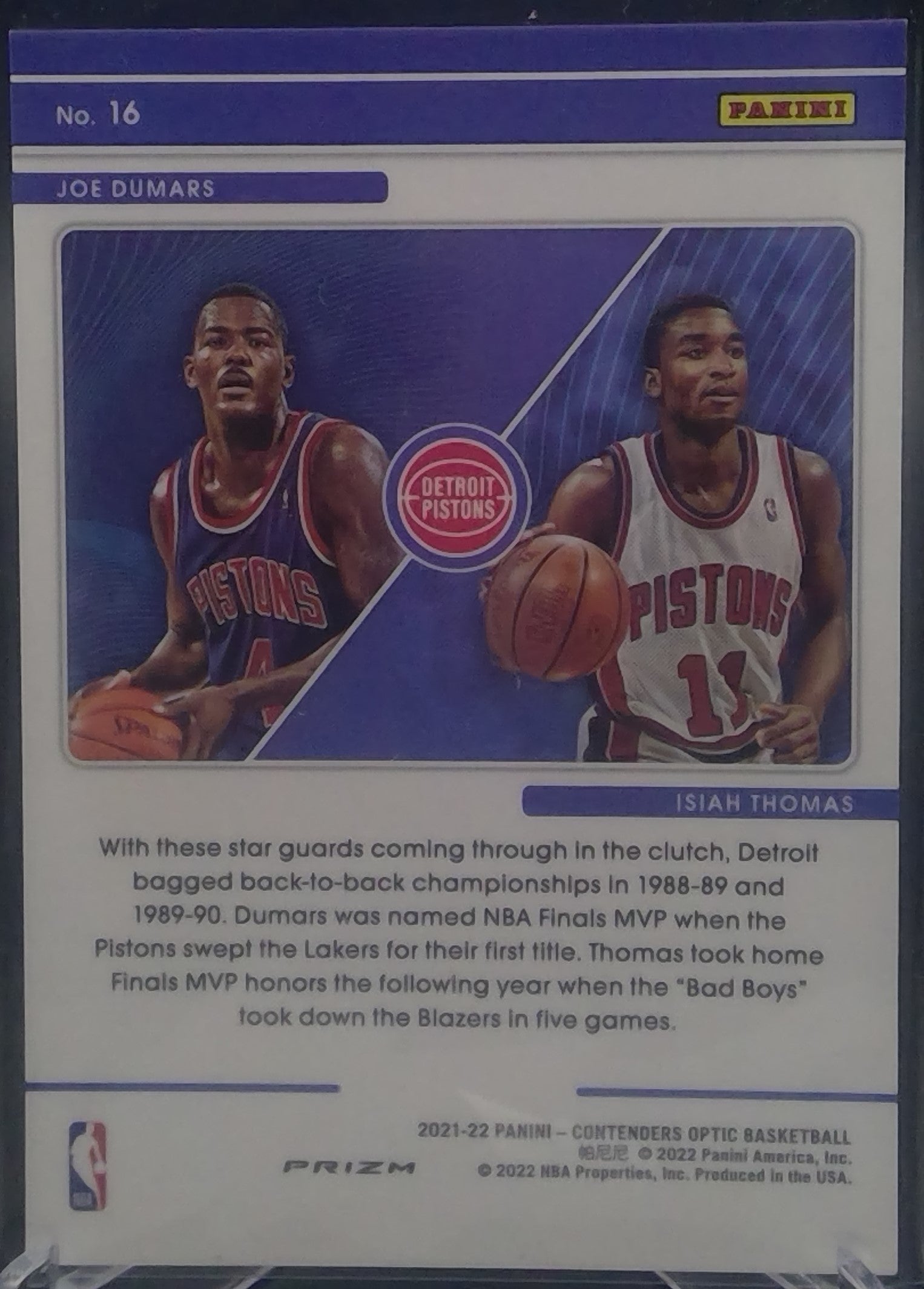 Joe Dumars, Isiah Thomas #16