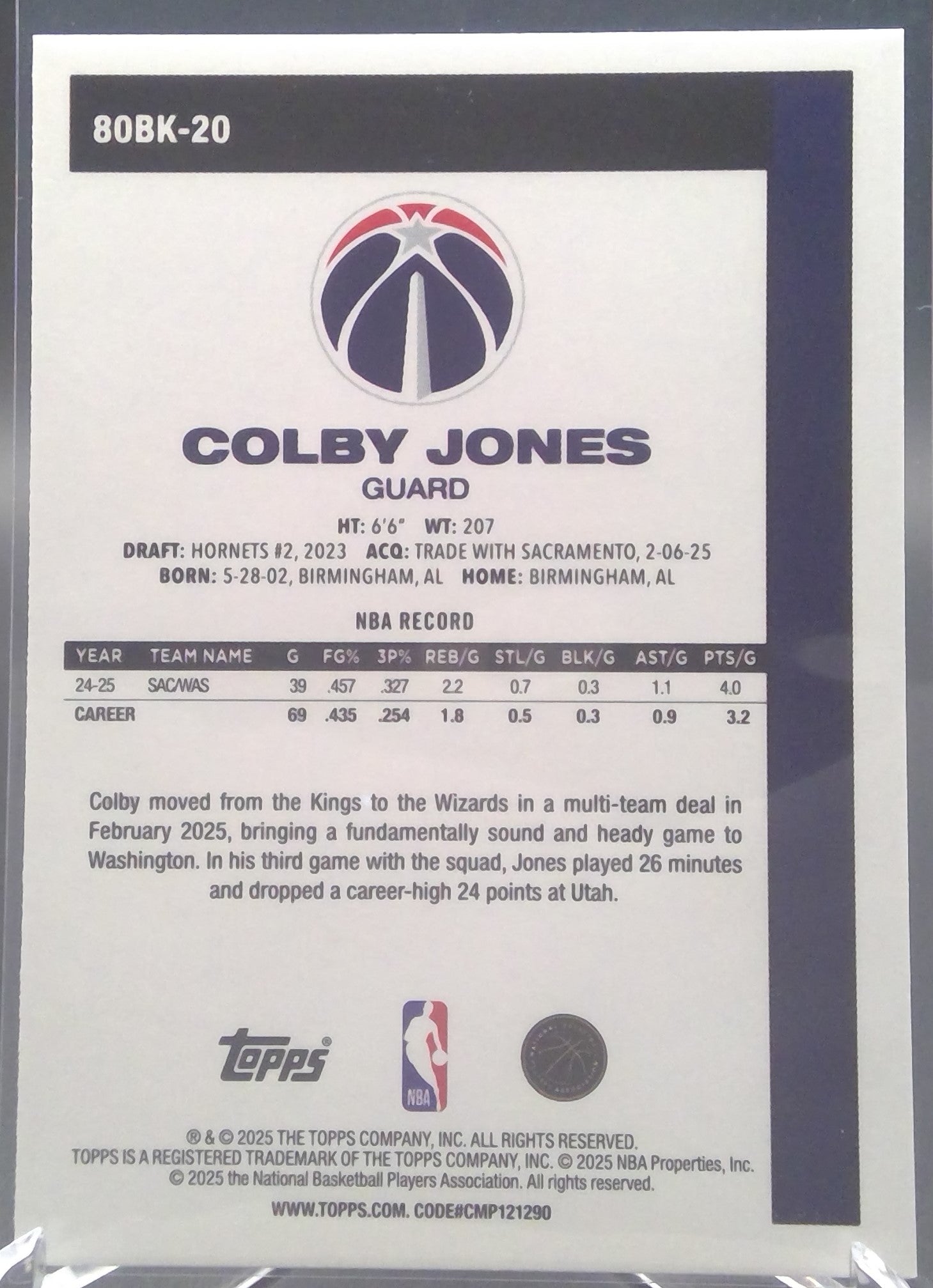 Colby Jones #80BK-20