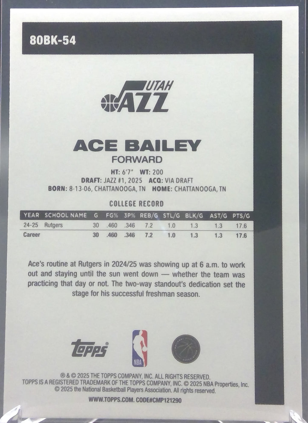 Ace Bailey #80BK-54