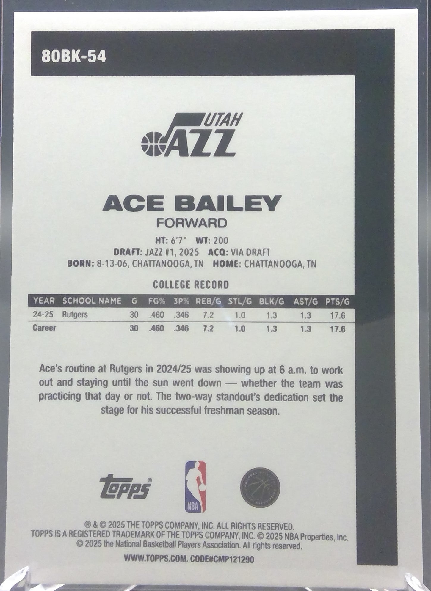 Ace Bailey #80BK-54