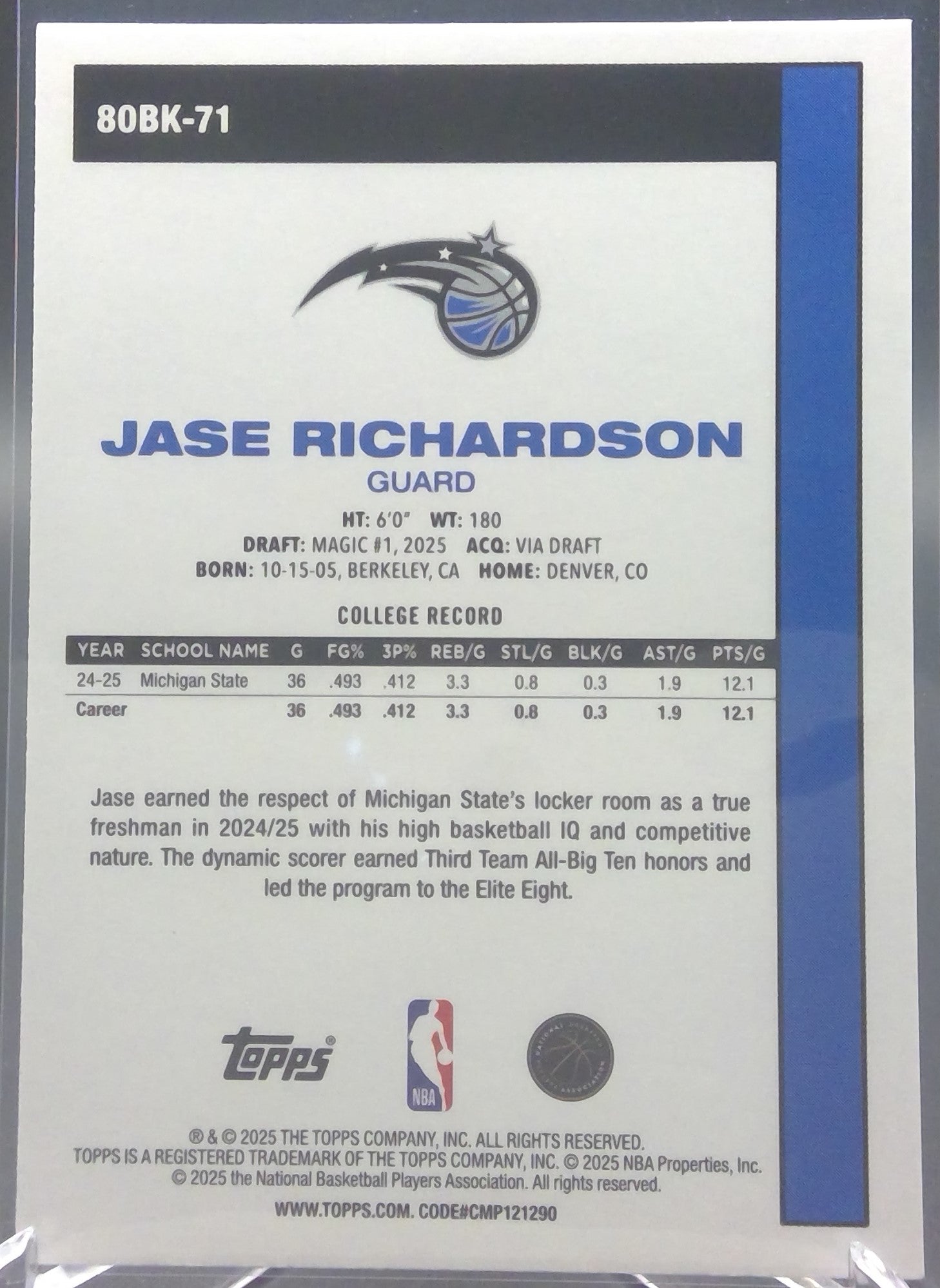 Jase Richardson #80BK-71
