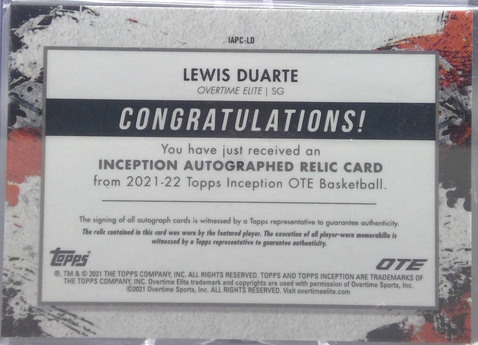 Lewis Duarte #IAPC-LD