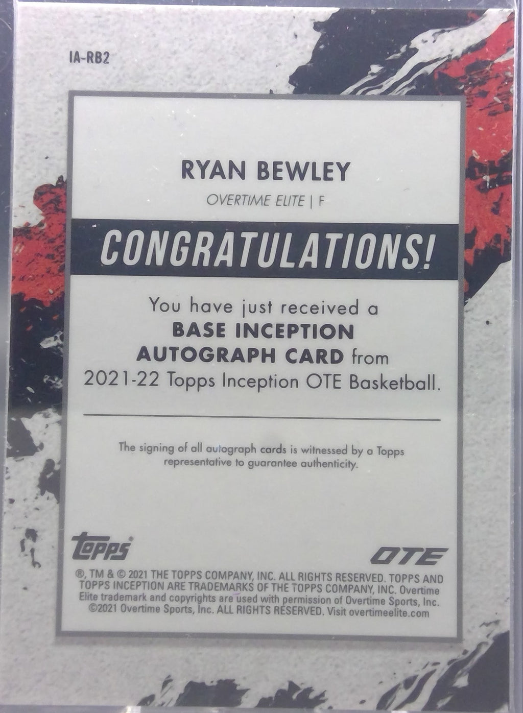 Ryan Bewley #IA-RB2