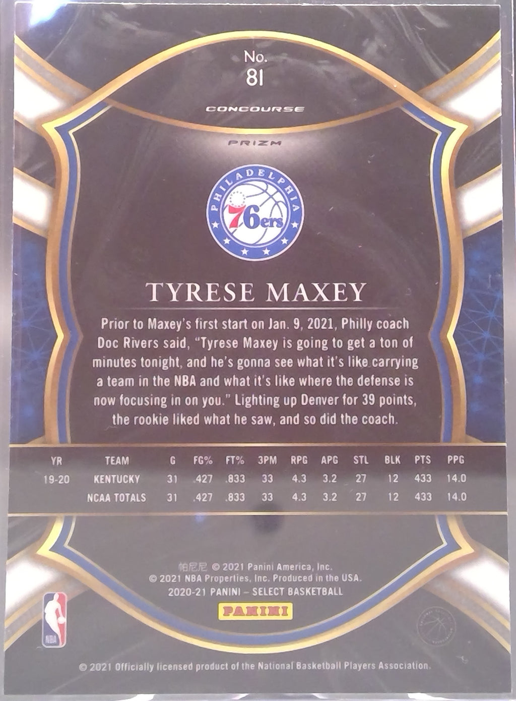 Tyrese Maxey #81