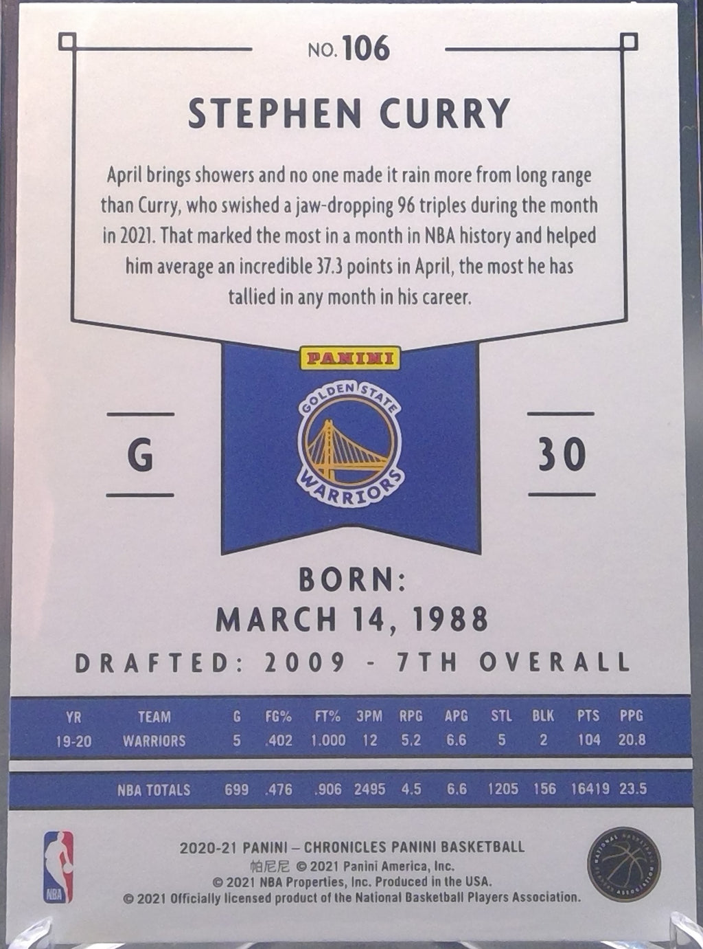 Stephen Curry #106