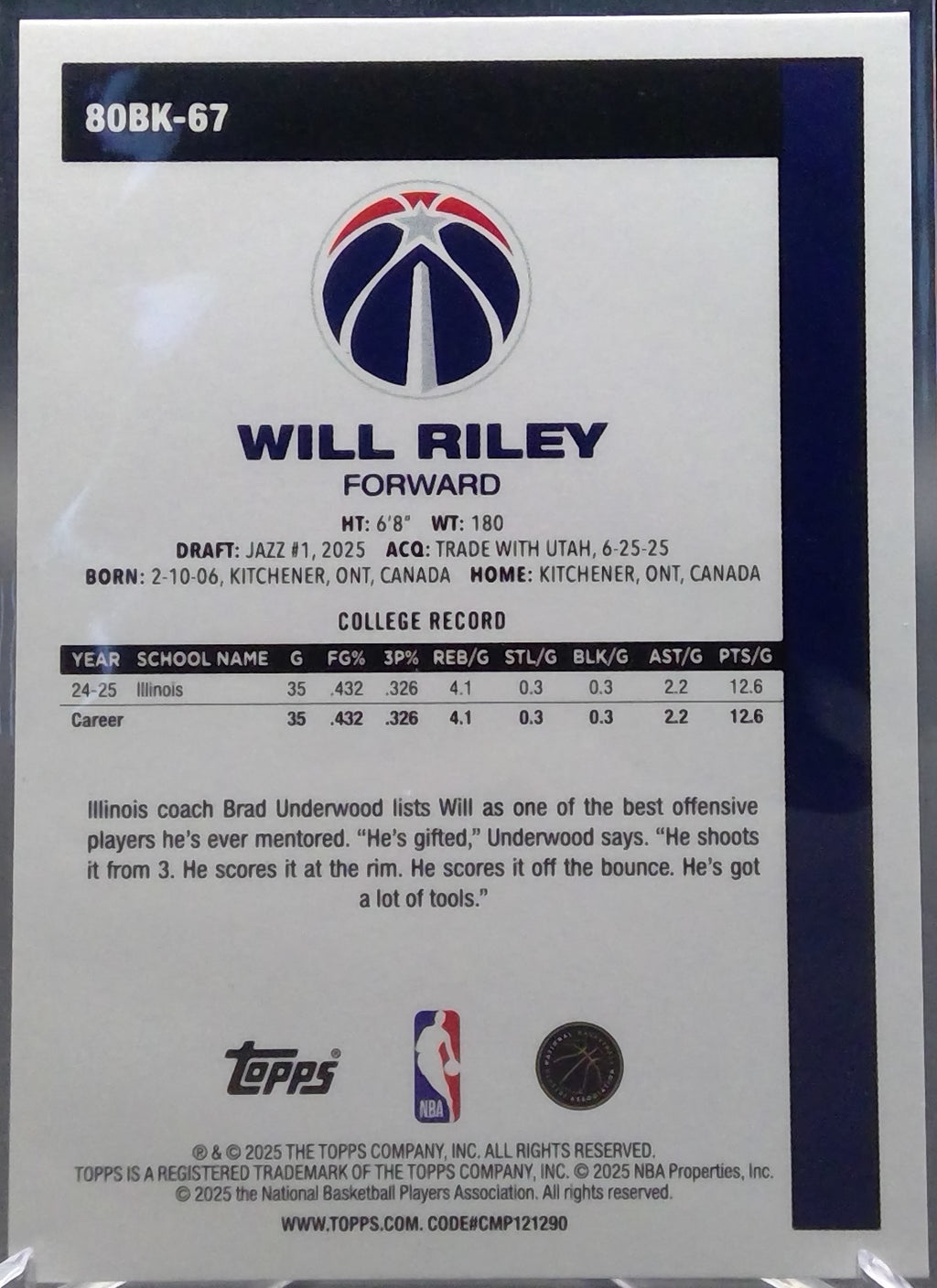 Will Riley #80BK-67