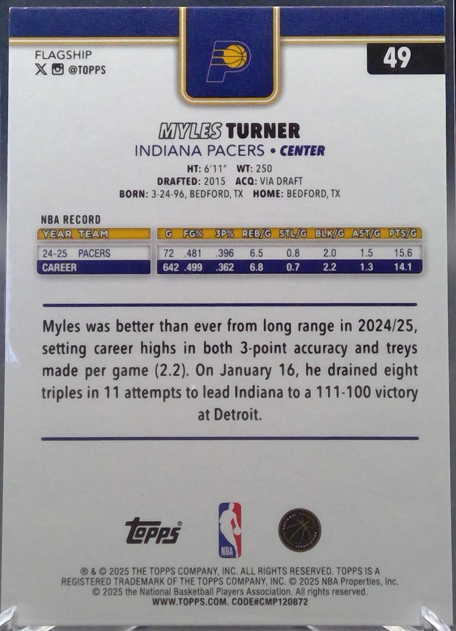 Myles Turner #49