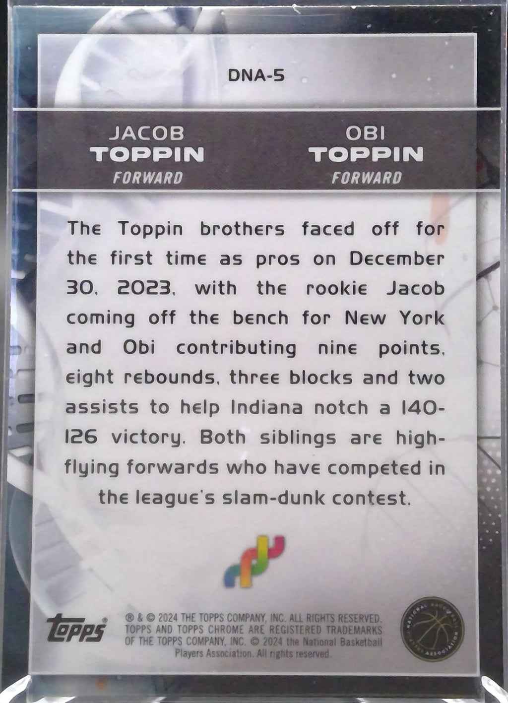 Obi Toppin / Jacob Toppin #DNA-5