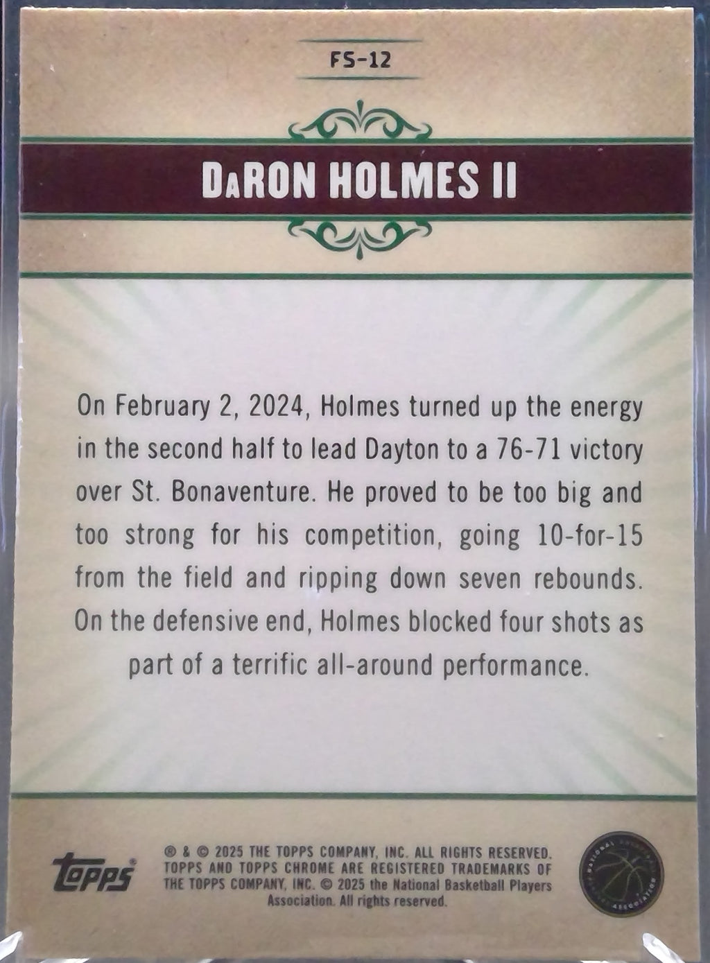 DaRon Holmes II #FS-12