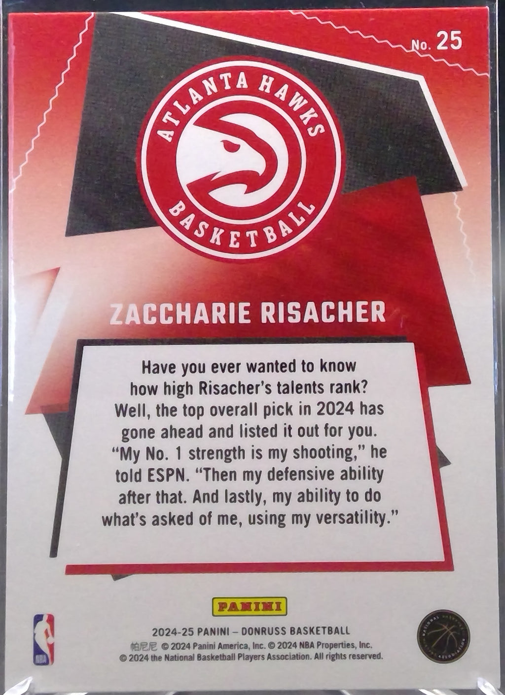 Zaccharie Risacher #25