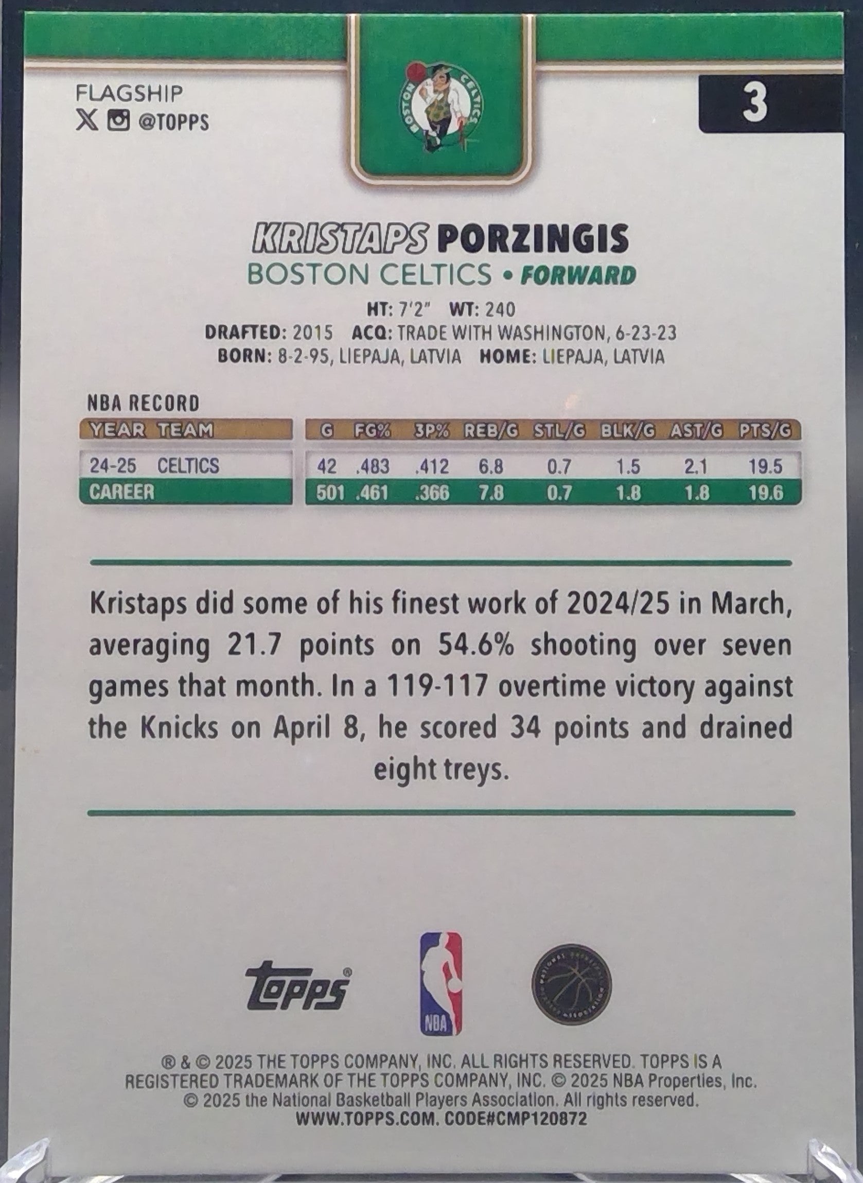 Kristaps Porzingis #3
