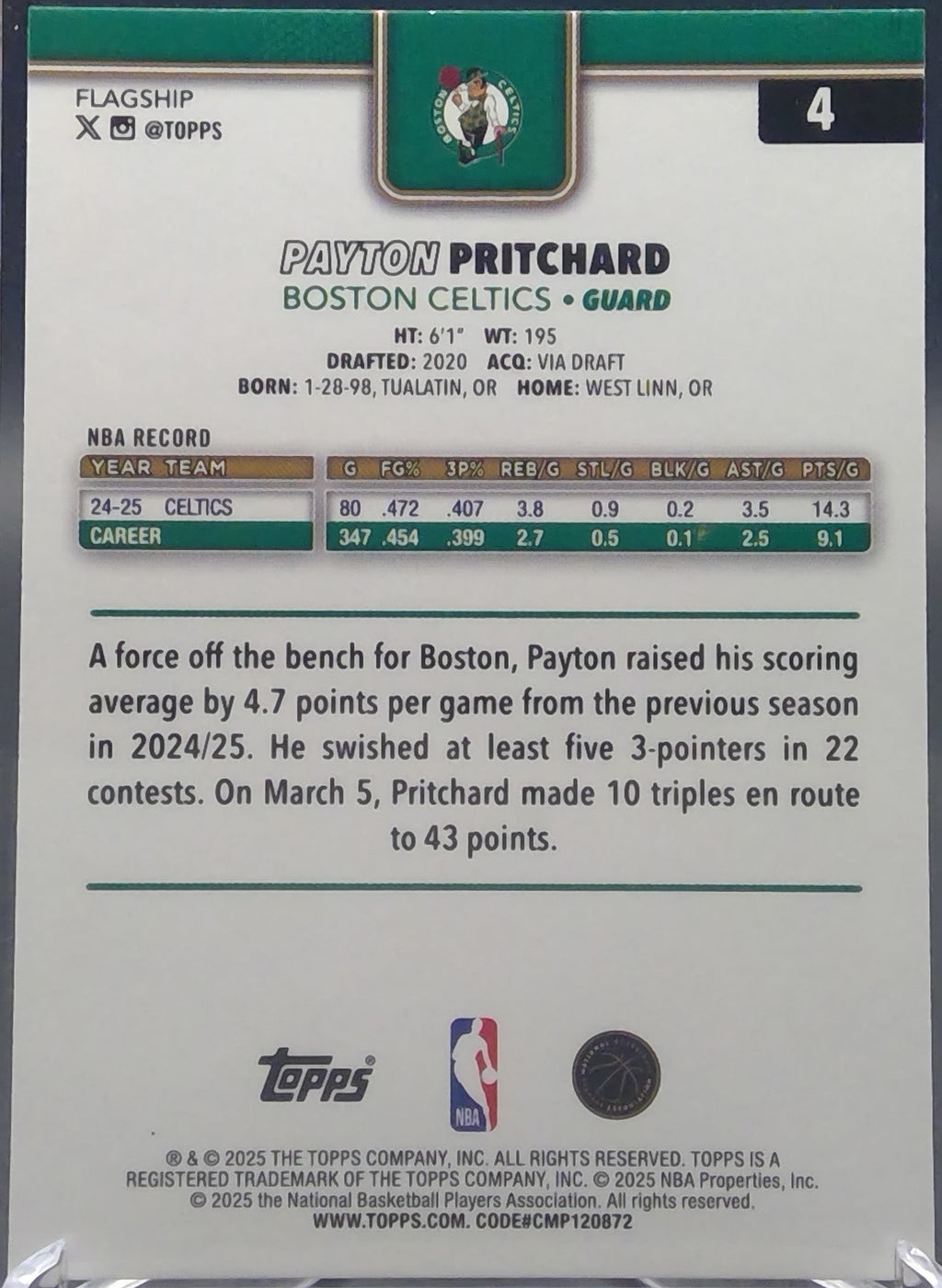 Payton Pritchard #4