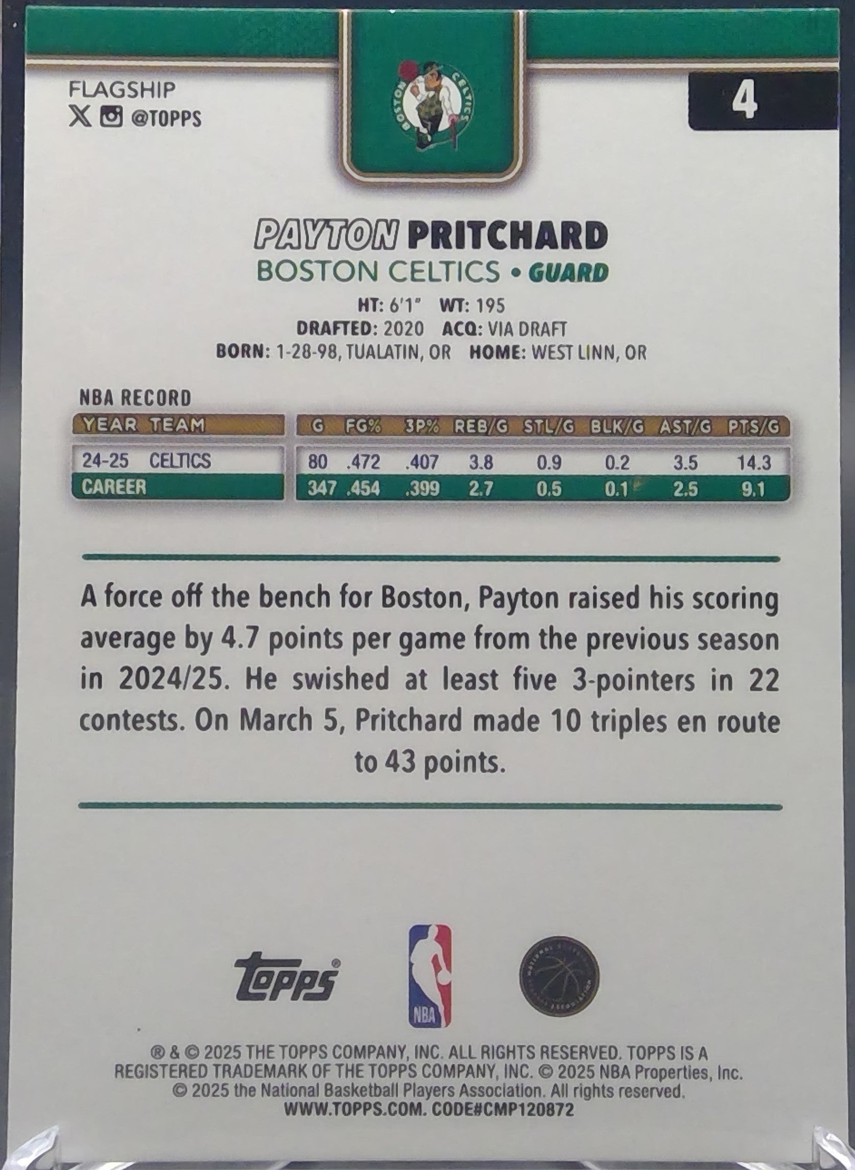 Payton Pritchard #4