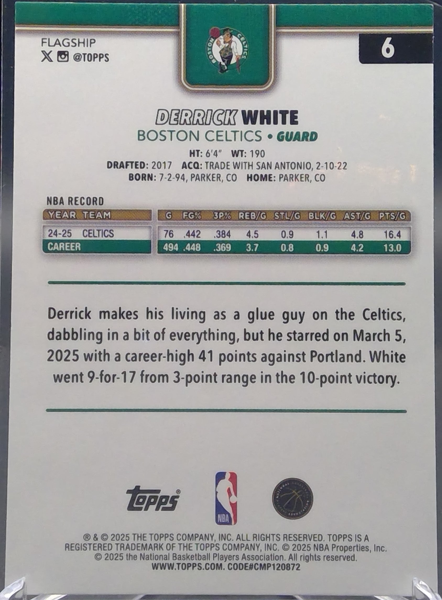 Derrick White #6