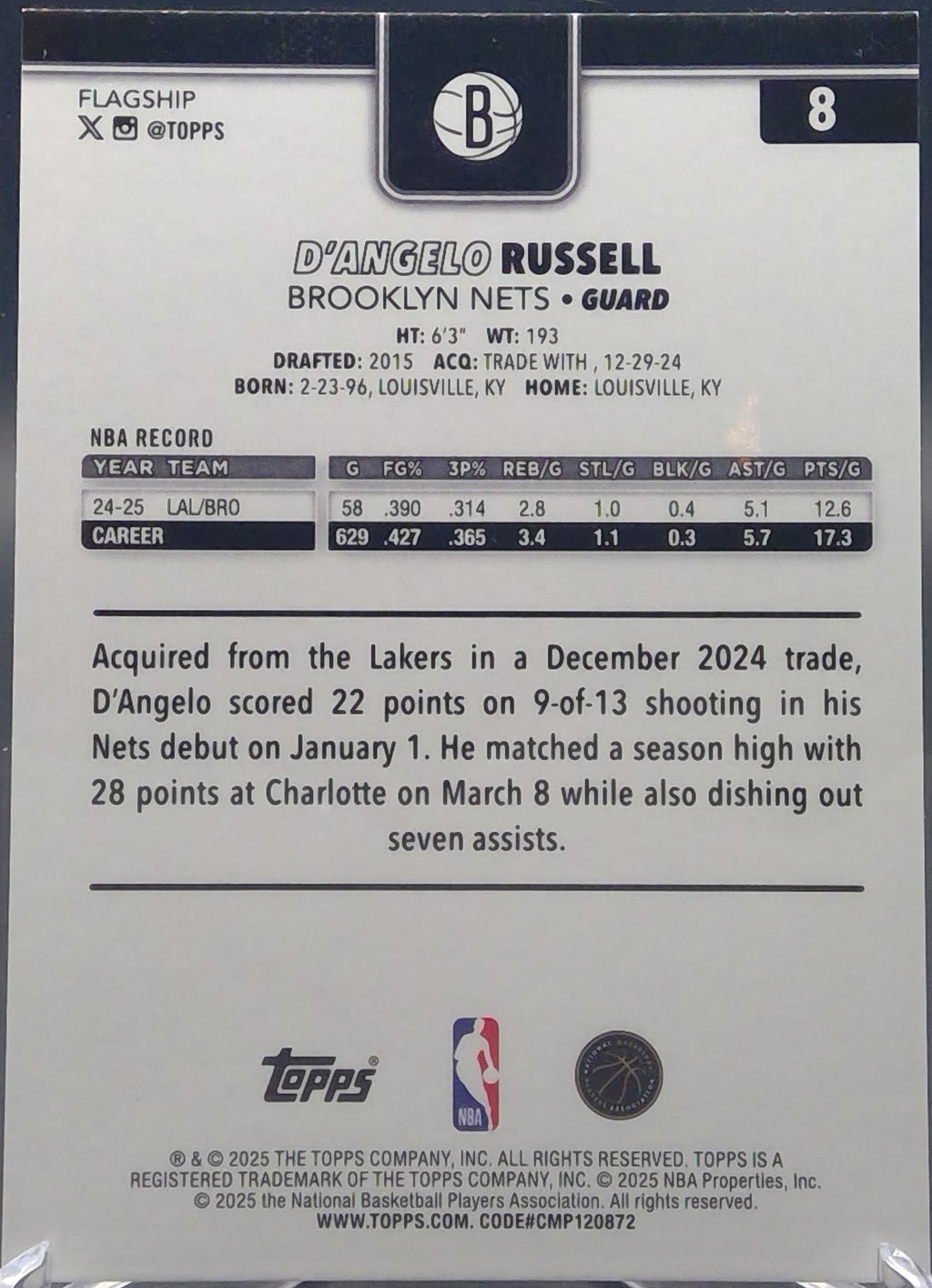 D'Angelo Russell #8