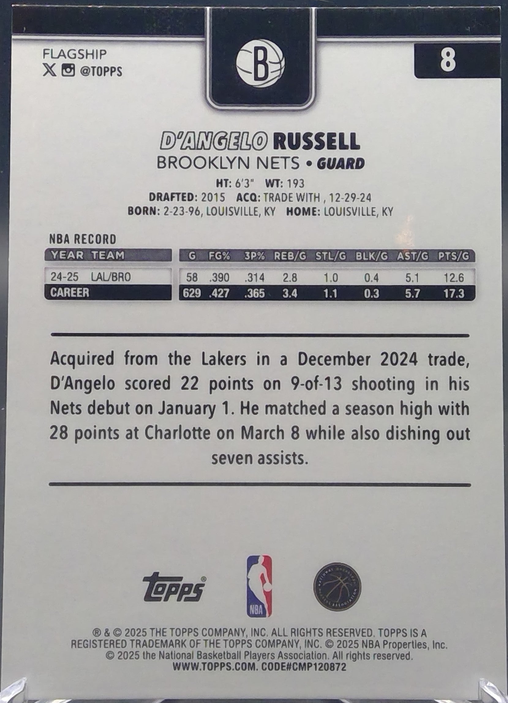 D'Angelo Russell #8