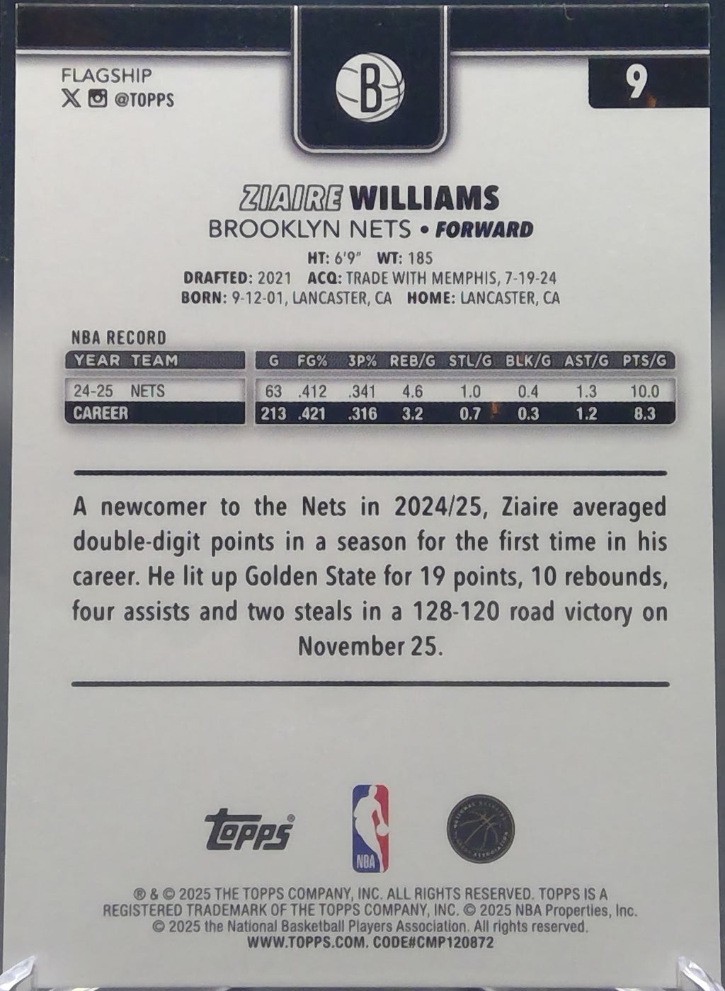 Ziaire Williams #9