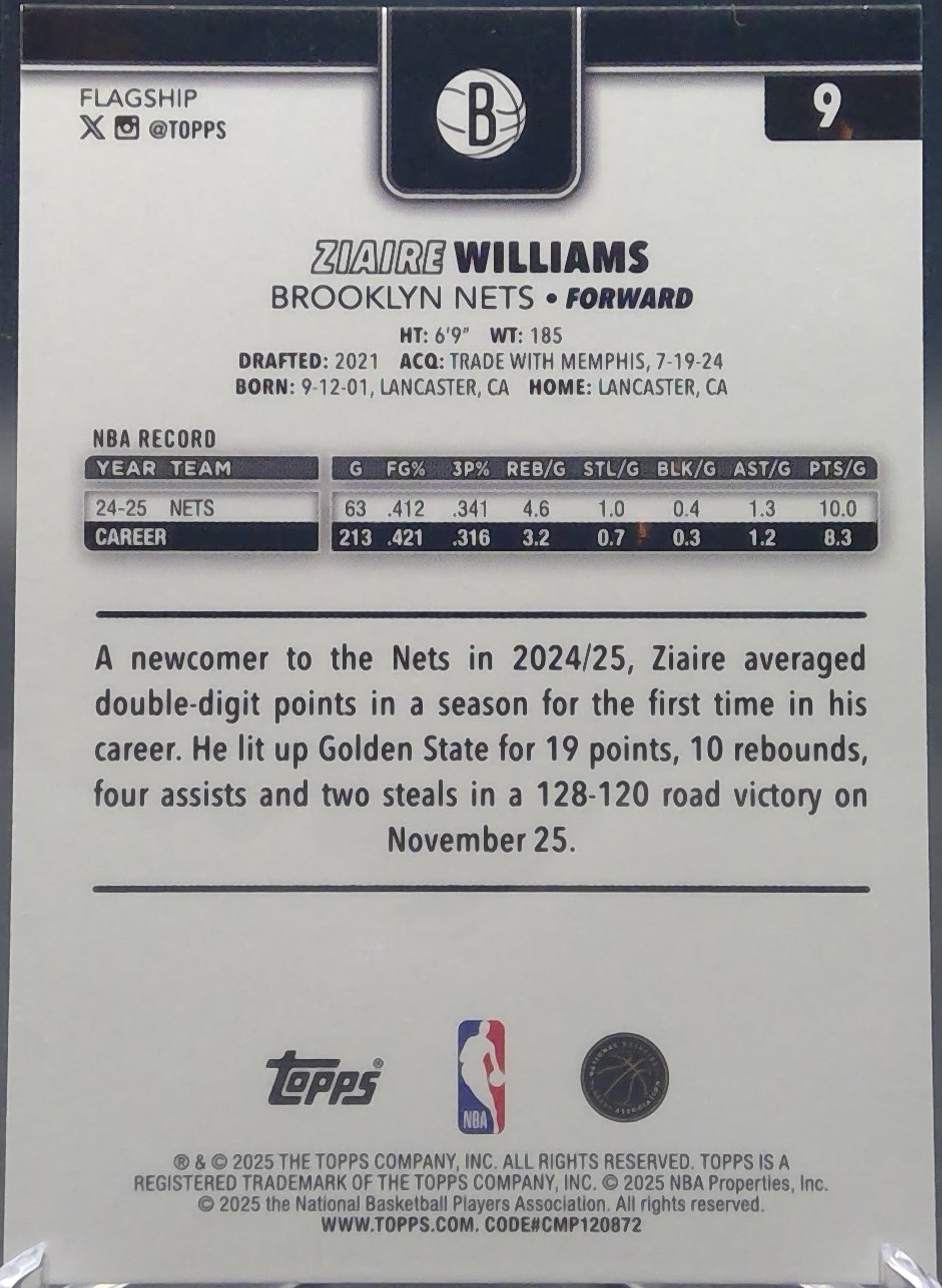 Ziaire Williams #9