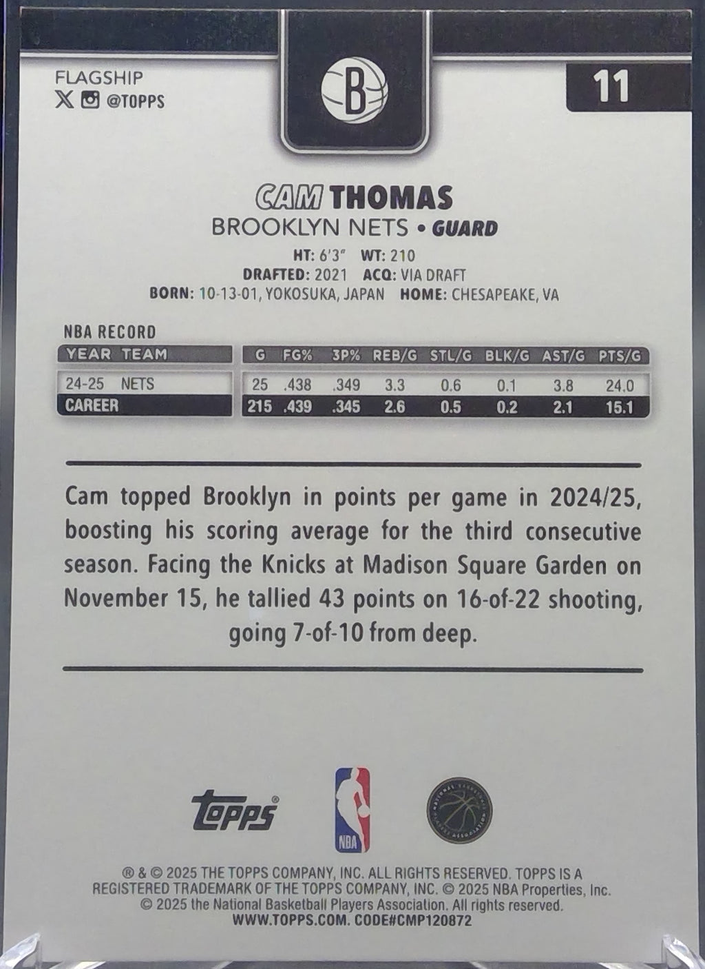 Cam Thomas #11
