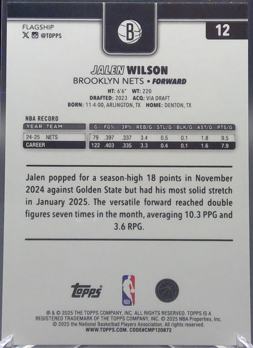 Jalen Wilson #12