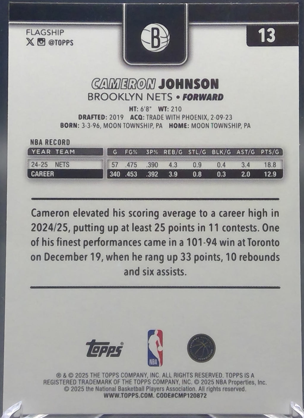Cameron Johnson #13
