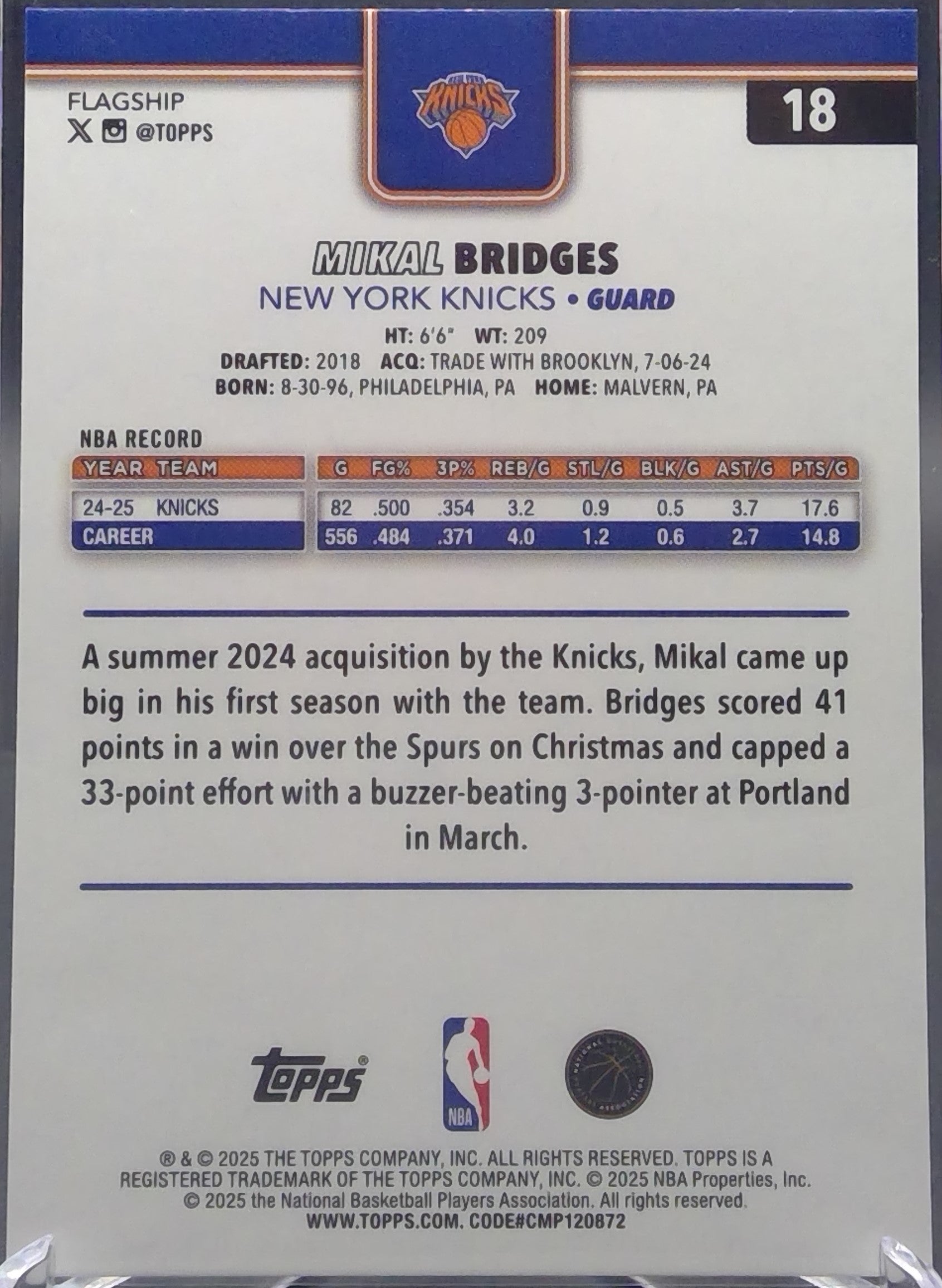 Mikal Bridges #18