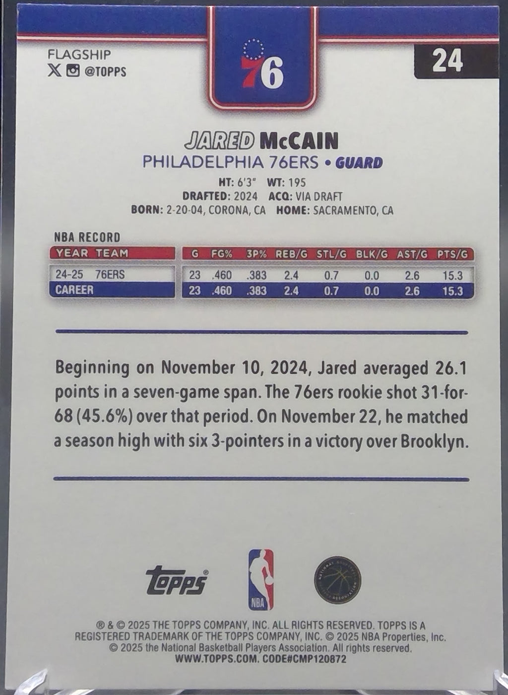Jared McCain #24