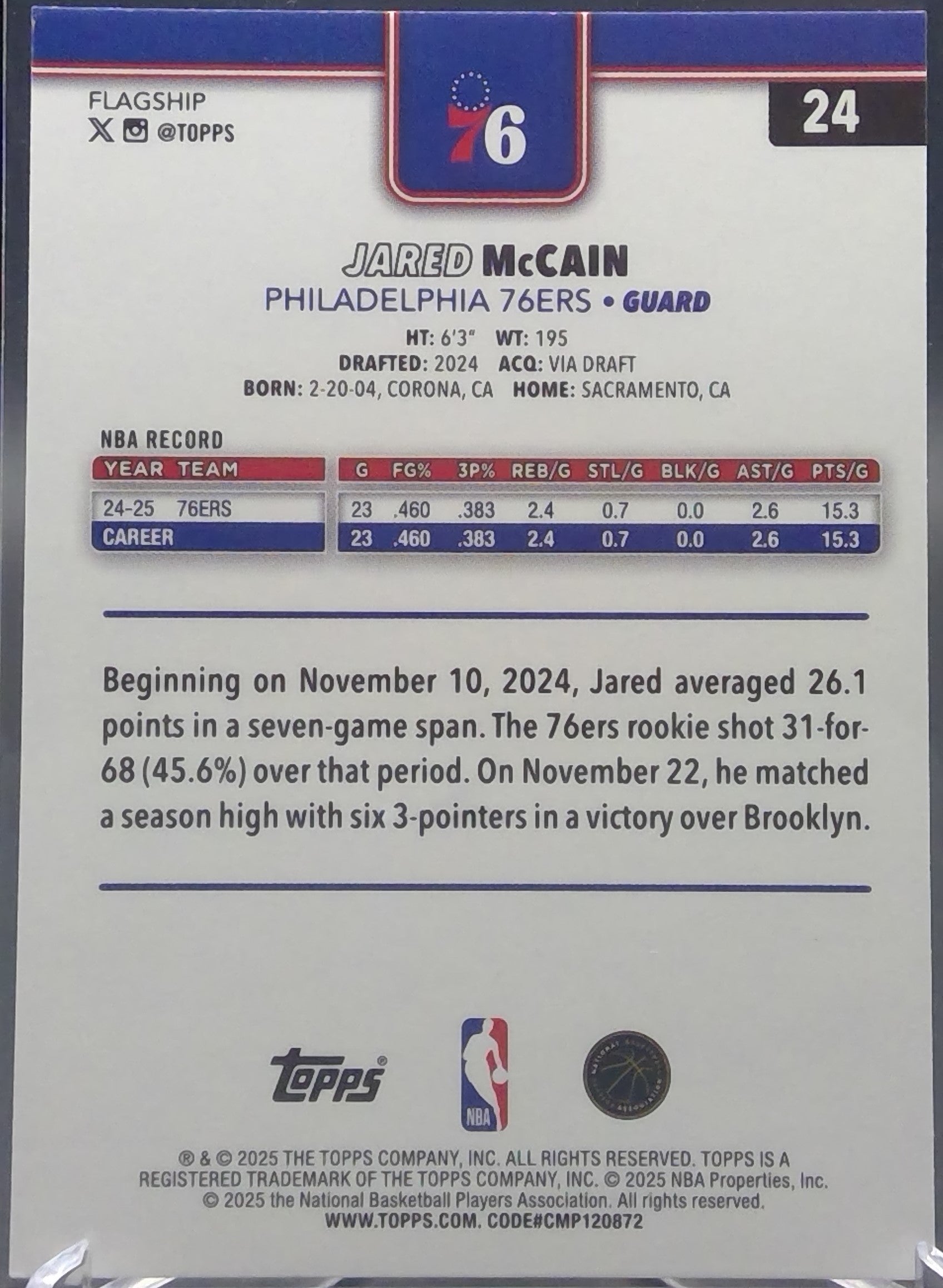 Jared McCain #24