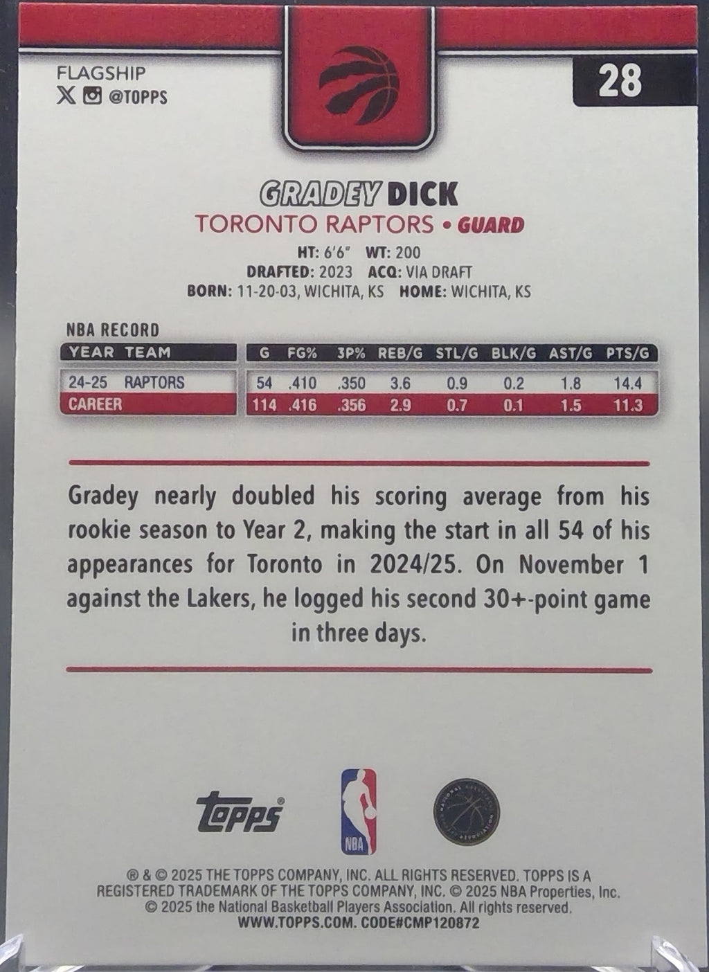 Gradey Dick #28