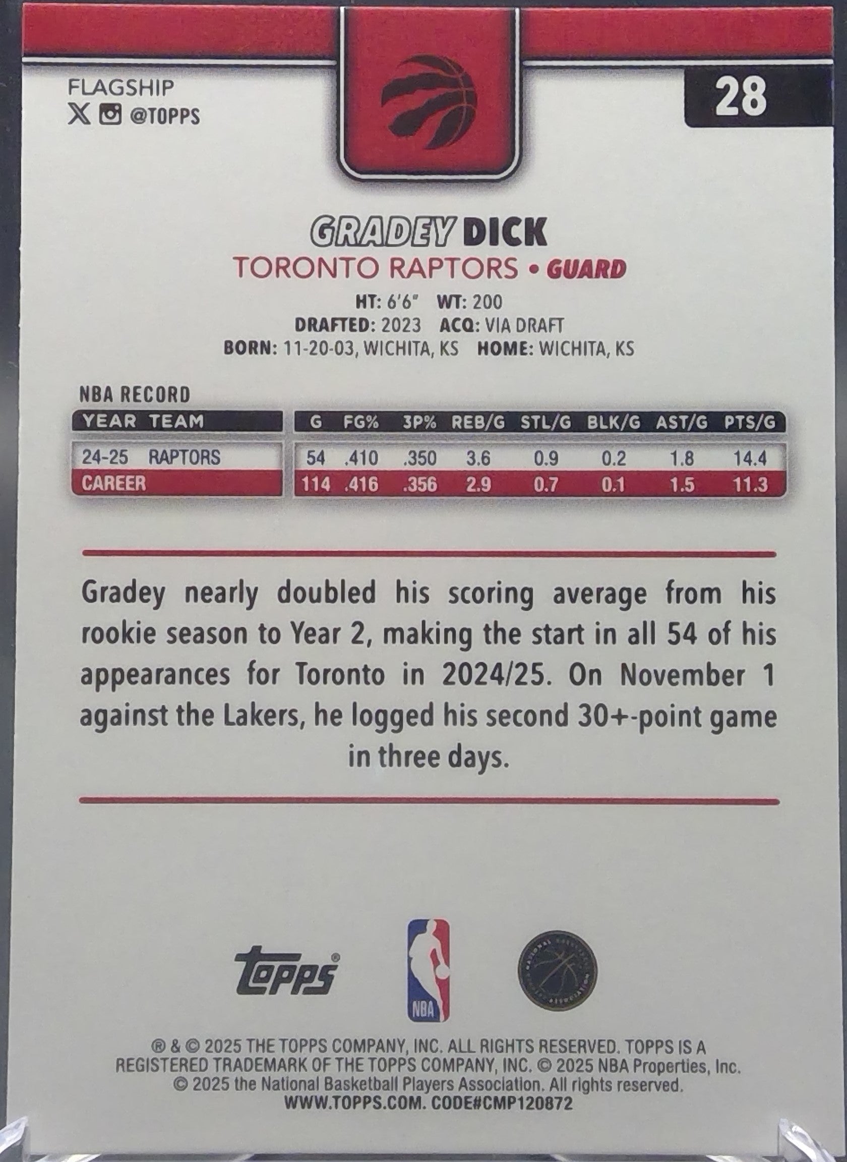 Gradey Dick #28