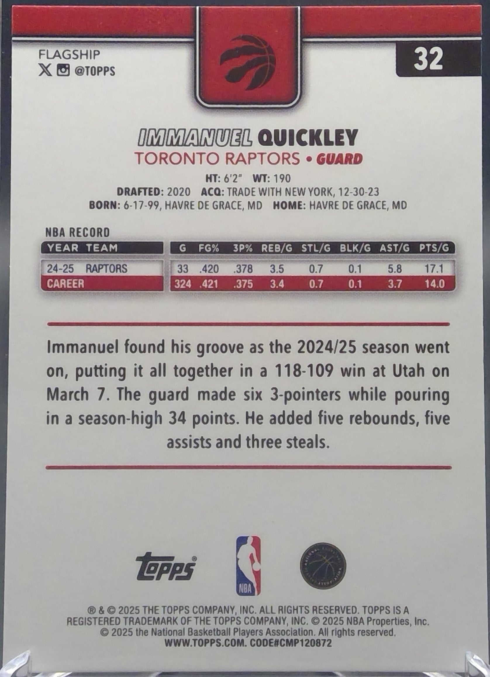 Immanuel Quickley #32