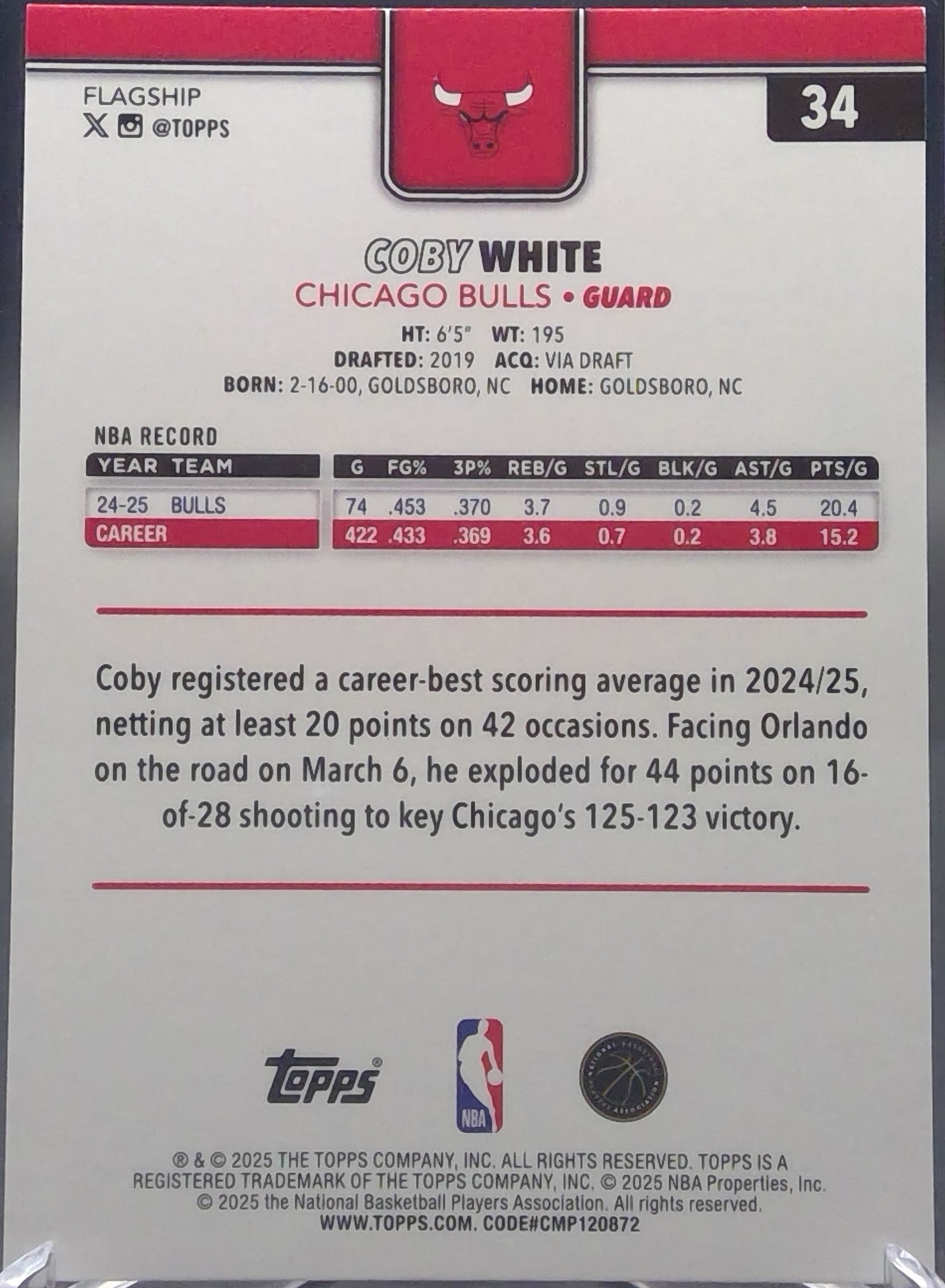 Coby White #34