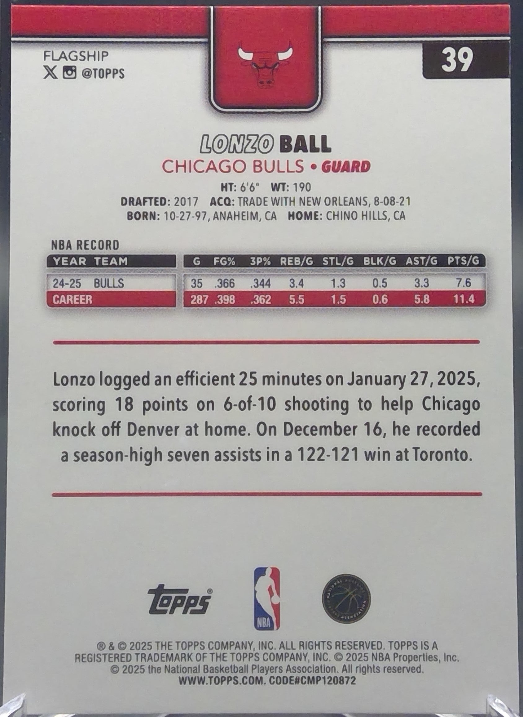 Lonzo Ball #39