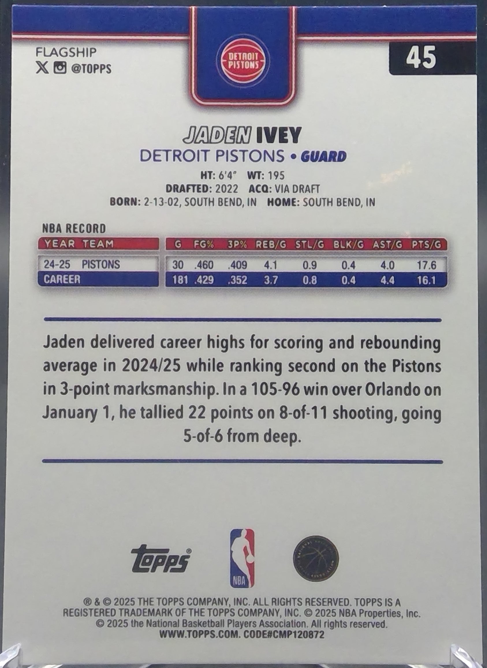 Jaden Ivey #45