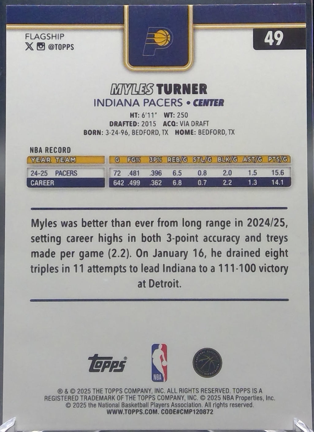 Myles Turner #49