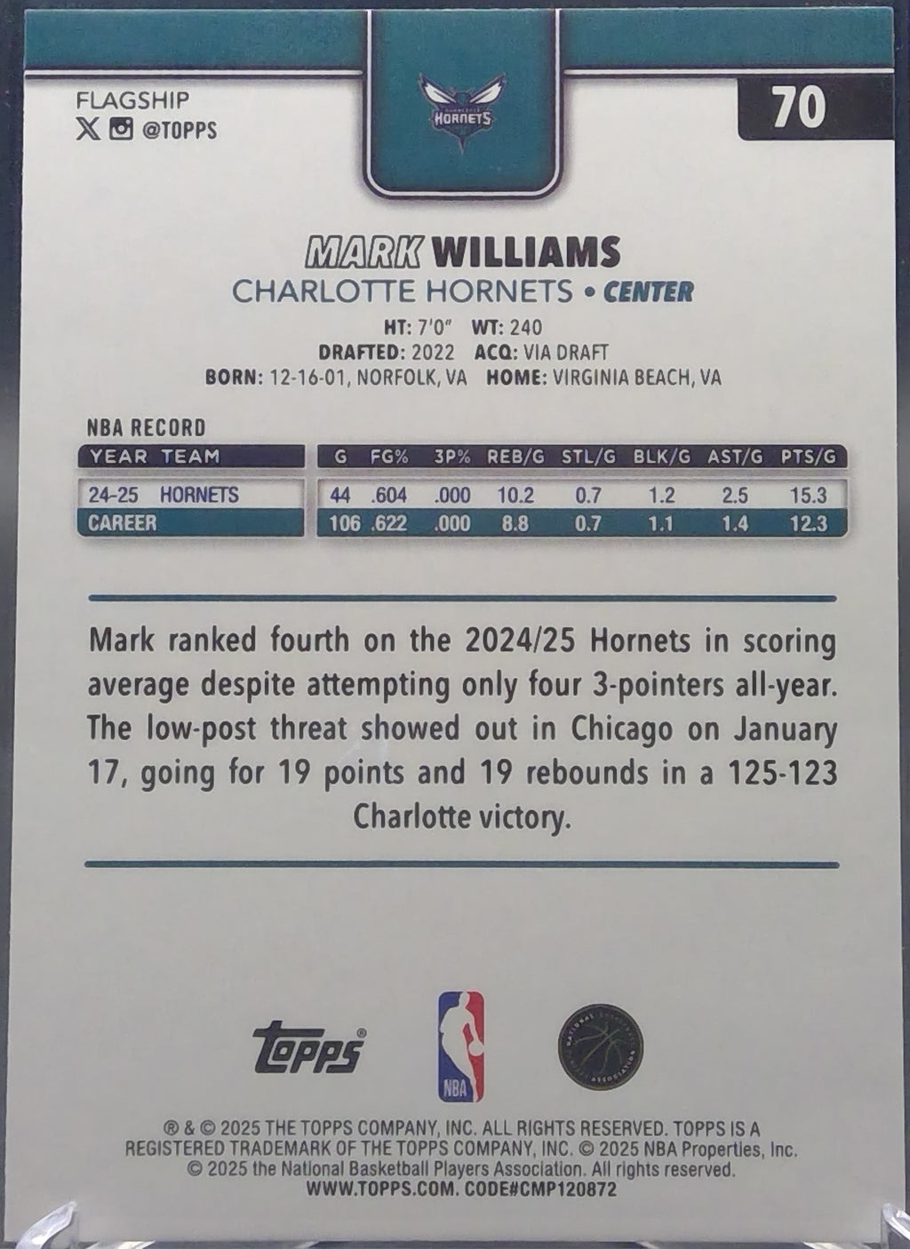 Mark Williams #70
