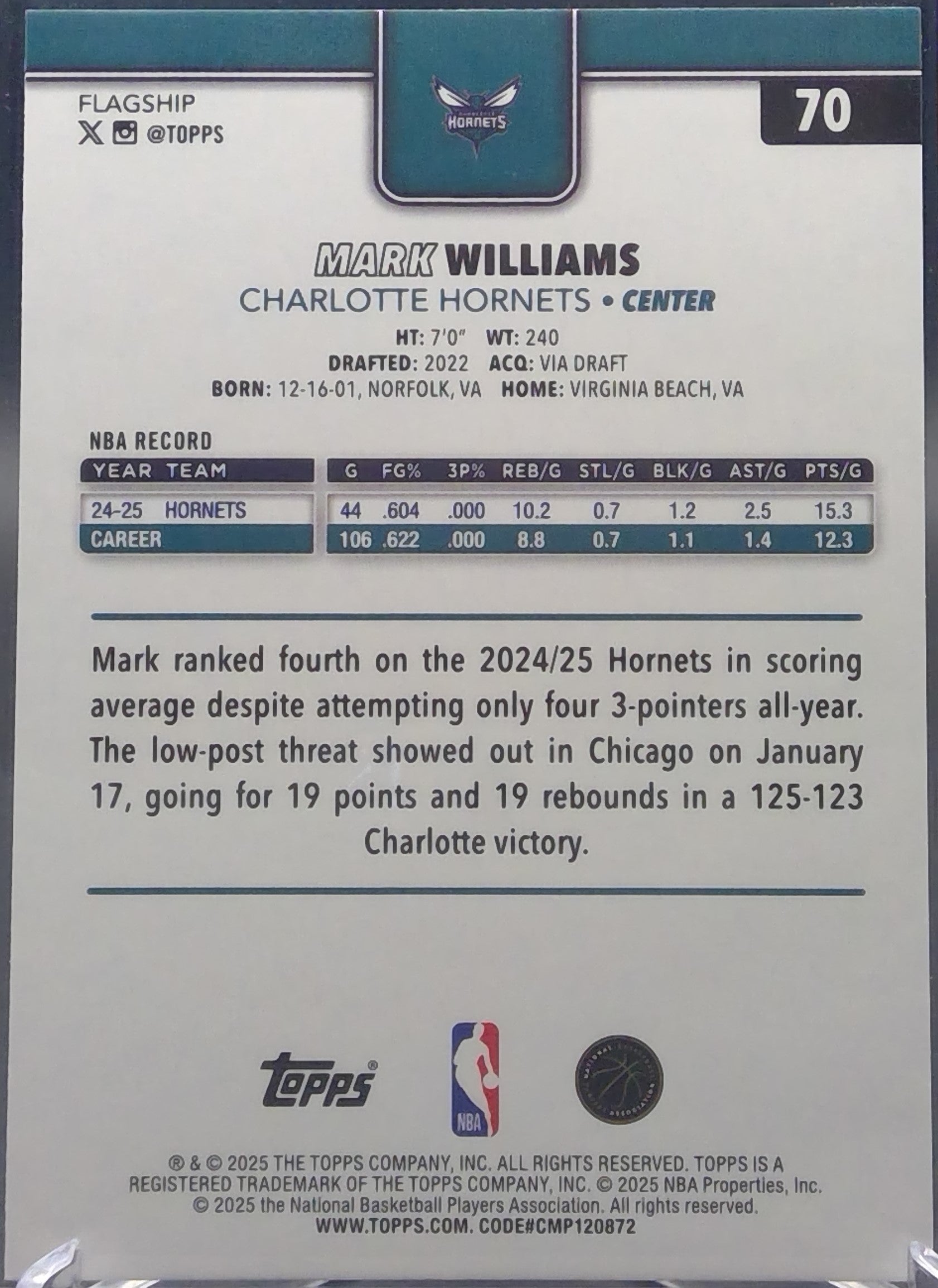 Mark Williams #70