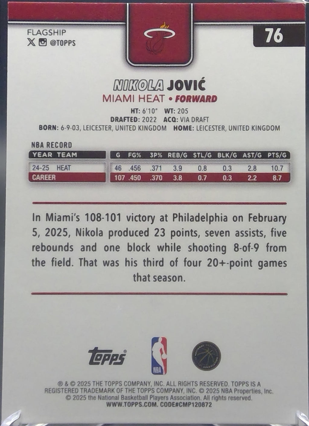 Nikola Jovic #76
