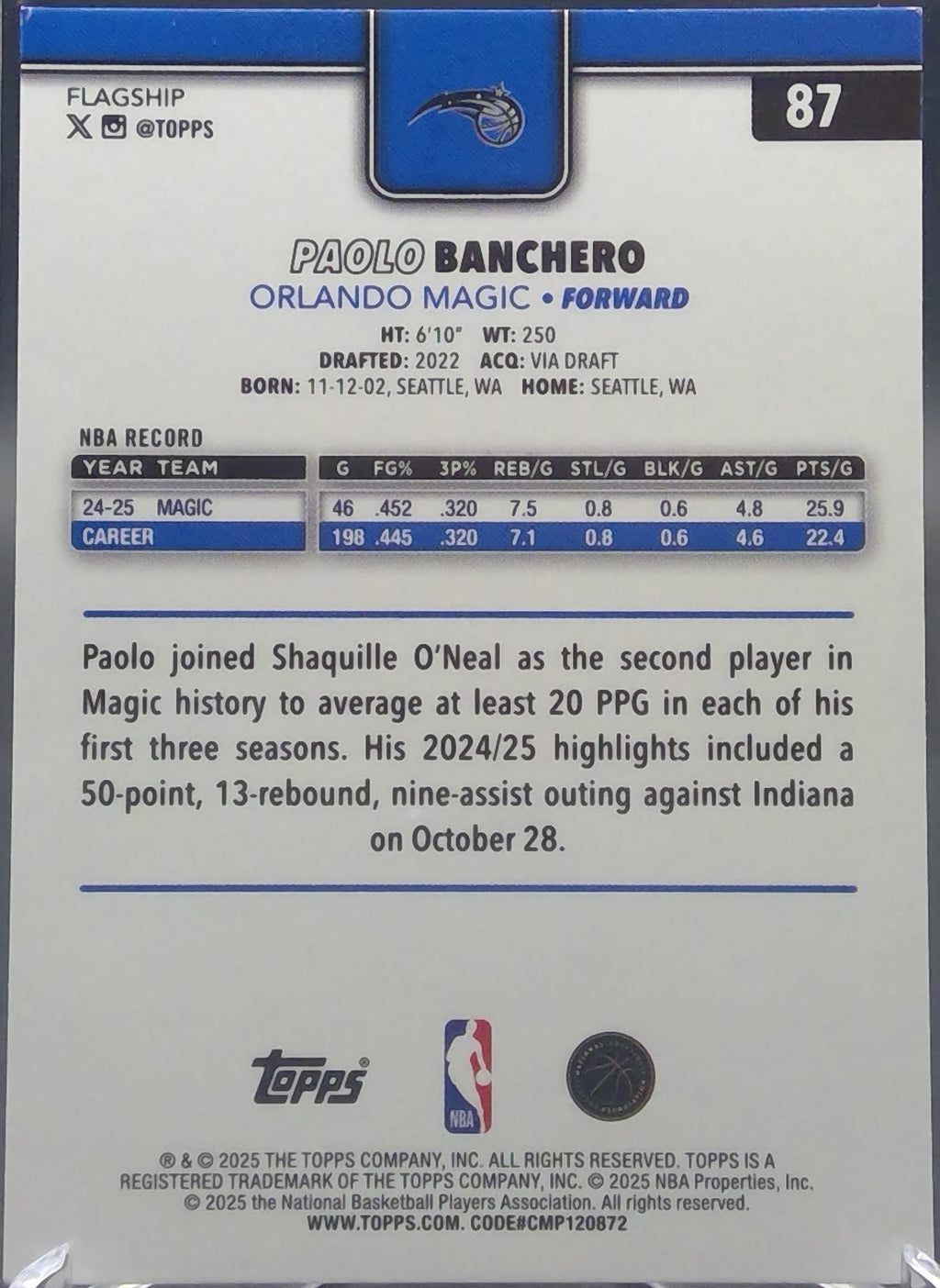 Paolo Banchero #87