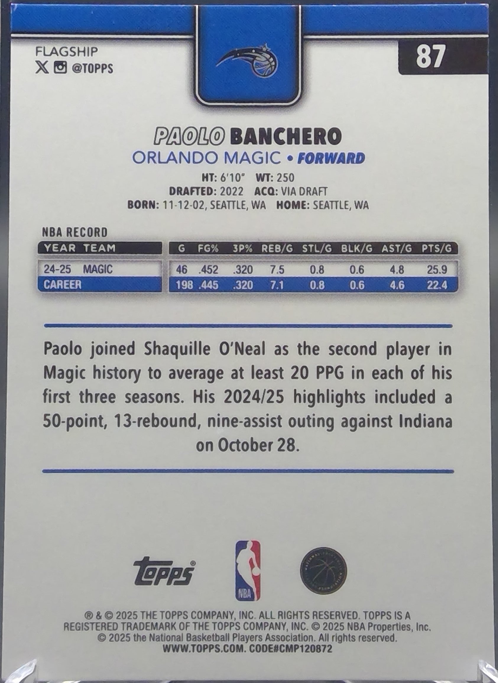 Paolo Banchero #87